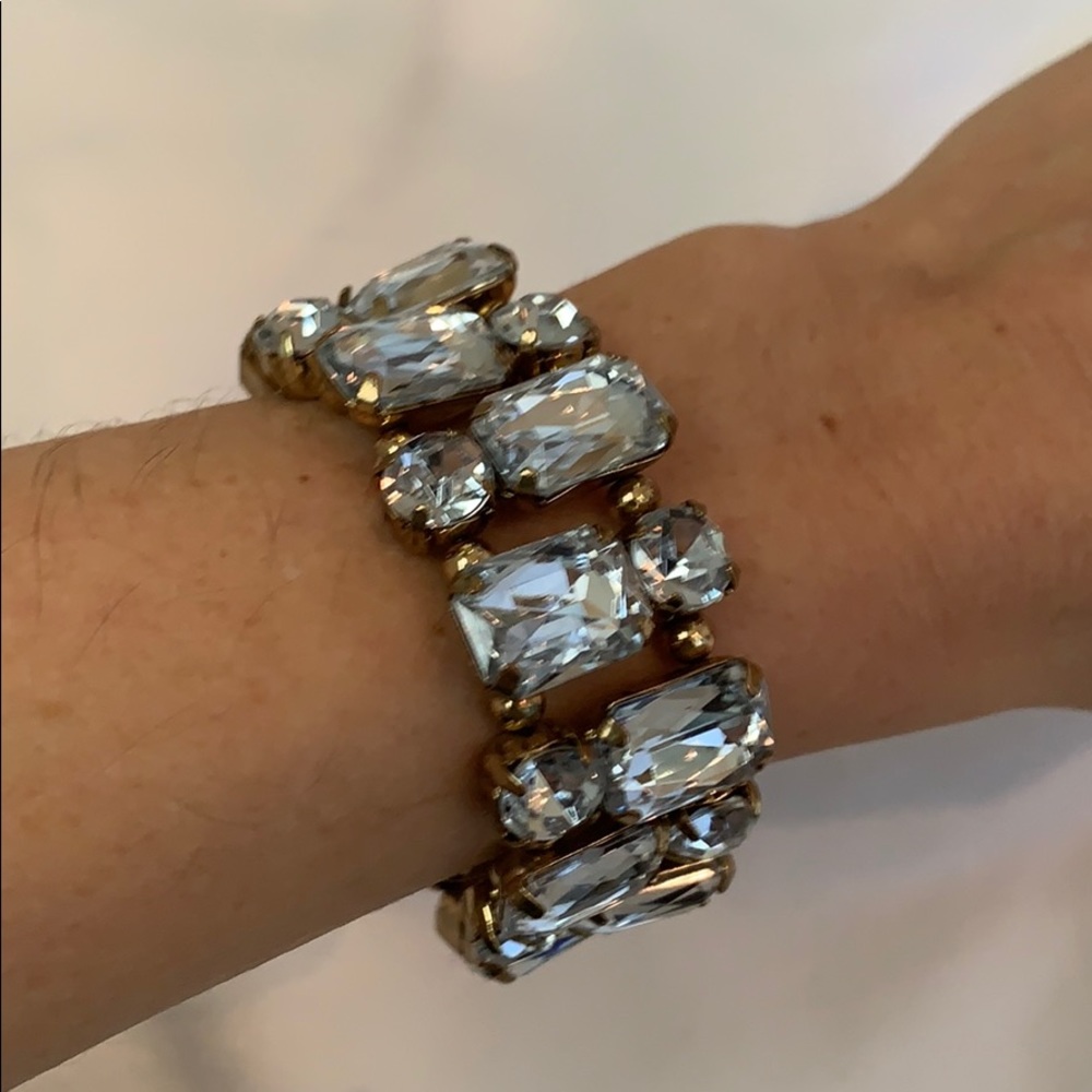Clear rhinestone bracelet
